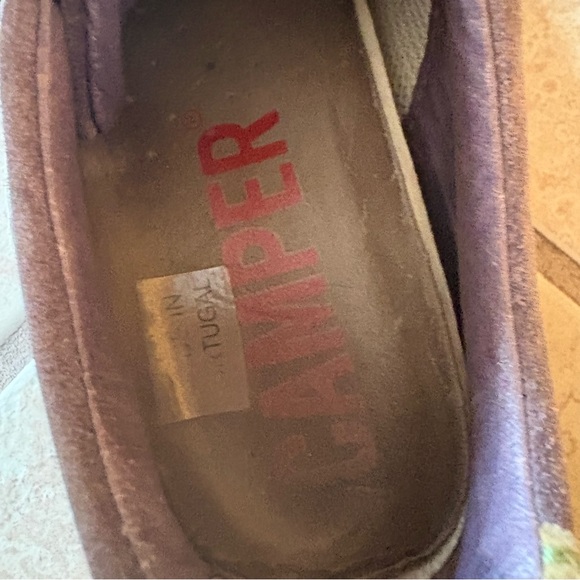 Camper Ariel Pelotas Suede Gray/Purple and Taupe Vintage Sneakers Size 38/8 - Picture 8 of 14